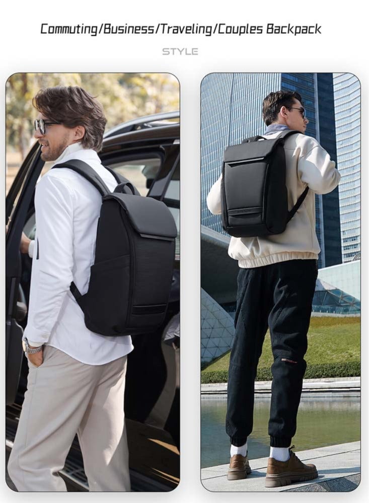 ARCTIC HUNTER College Laptop Backpack, Business Travel Durable Work Bag with Laptop Compartment for Men, Black  - Image 2