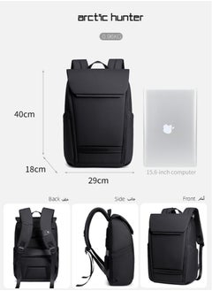 ARCTIC HUNTER College Laptop Backpack, Business Travel Durable Work Bag with Laptop Compartment for Men, Black  - Image 3