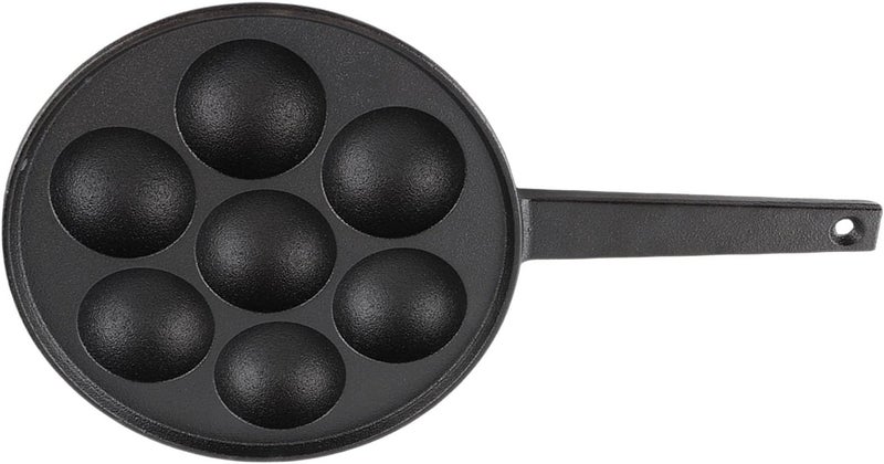 مقلاة تاكوياكي من الحديد الزهر غير لاصقة من Rengue Griddles للاستخدام في المطاعم والمنزل، تسخين سريع، طهي ثقيل، 7 فتحات، مناسبة لمطبخ Nan - Image 1
