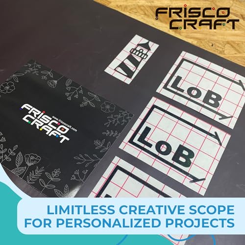 Frisco Craft Permanent Vinyl – Matte Black Adhesive Roll, Waterproof & Weather-Resistant, Siliconized Backing, Compatible with Cricut & Silhouette, Outdoor, Decals, Heavy Duty Vinyl (12"" x 30ft) - Image 4