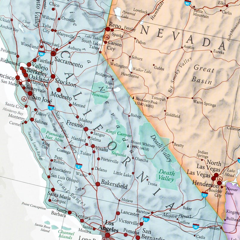 Maps International Classic USA Wall Map - Map of The USA Poster - Front Lamination â€“ 24 x 36 - Image 5