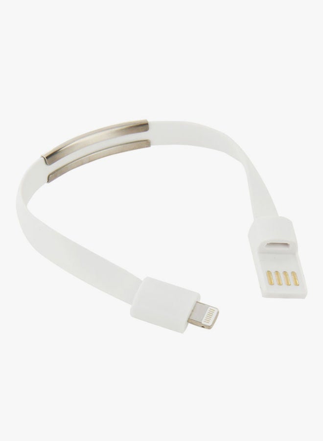 NIBEMINENT Wearable Bracelet Sync Data Charging Cable White  - Image 2