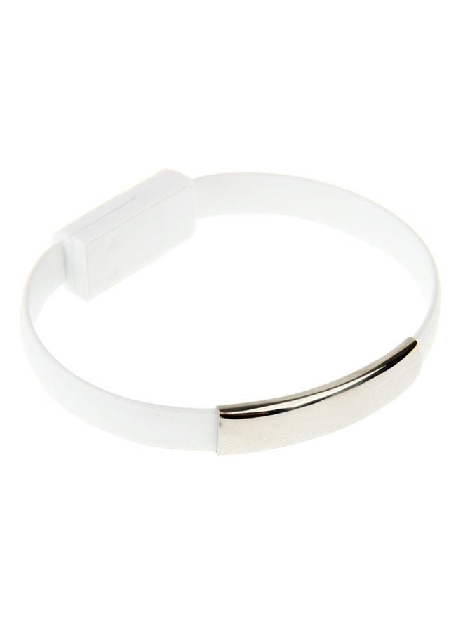 NIBEMINENT Wearable Bracelet Sync Data Charging Cable White  - Image 1