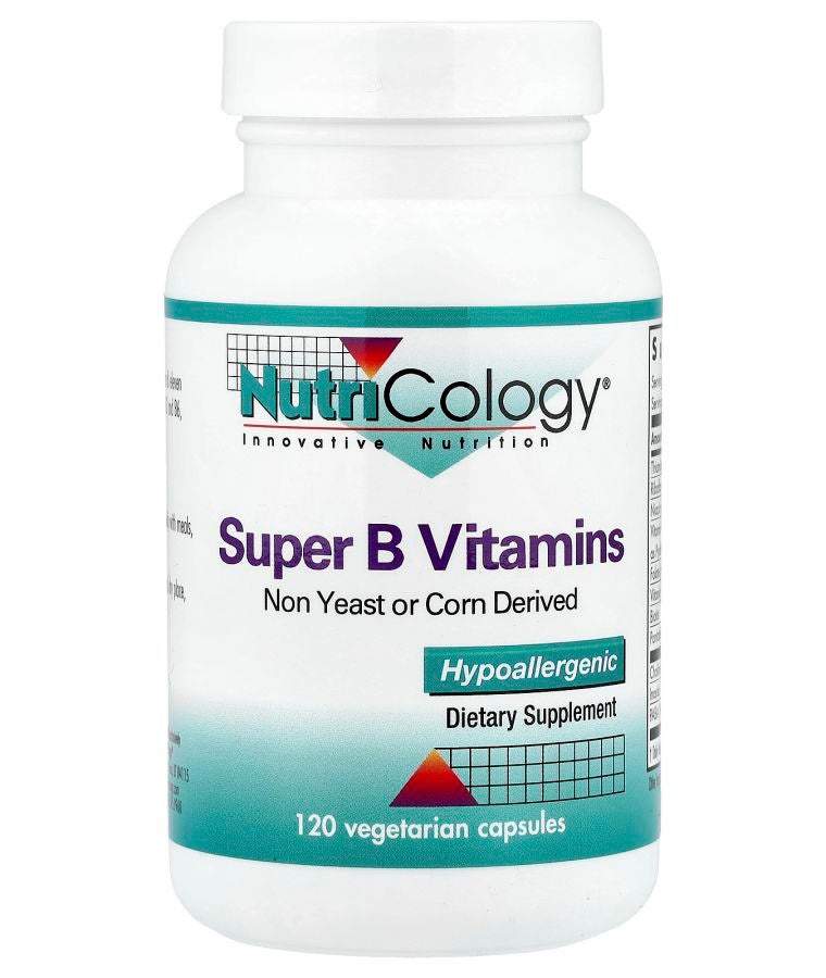Nutricology Super B Vitamins 120 Vegetarian Capsules