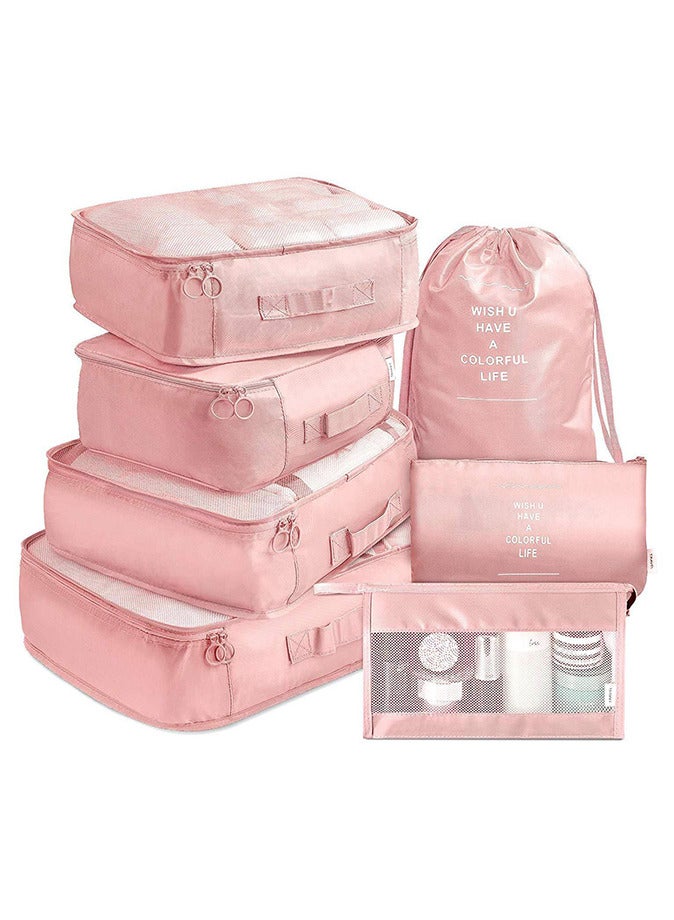 7-Piece Travel Organizer Luggage Set for Suitcase Organizer, Storage Bag, Compression Bag, Travel Bag with Zipper  - Image 1