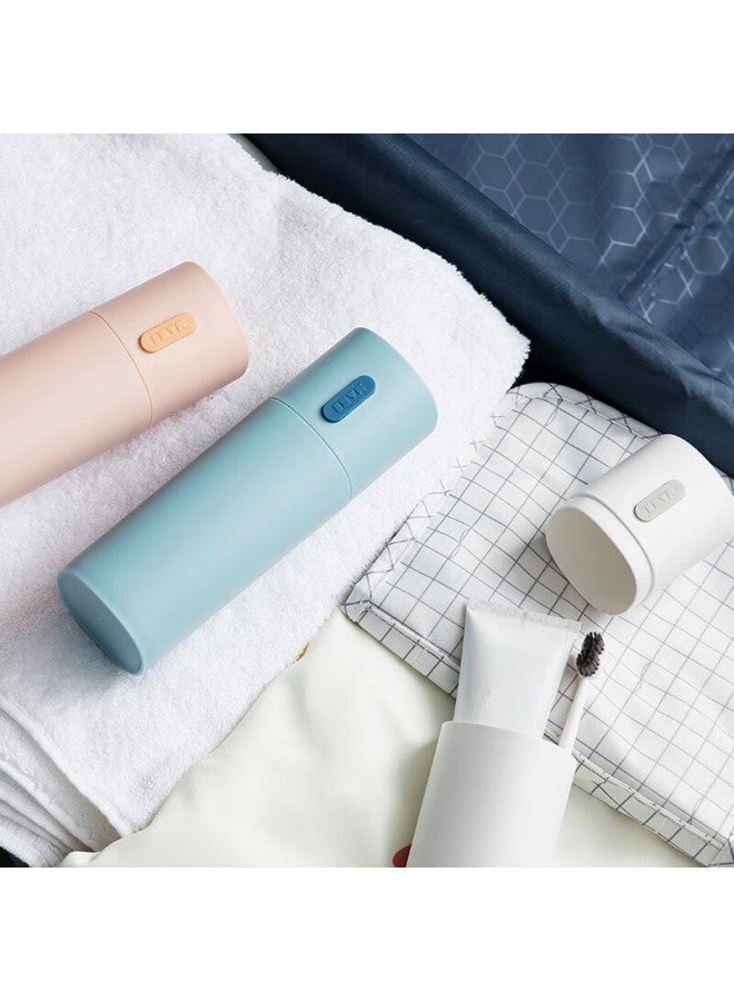 JAJALIN Jajalin Travel Mouthwash Cup, Toiletry Cup, Simple Toothbrush Cup, Toothbrush Holder Set, Dental Care Storage Box, Portable Ceramic White - Image 5