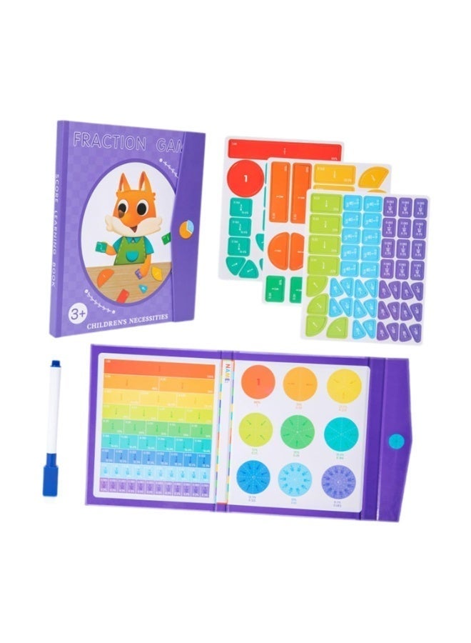 Twisoo  Math Manipulatives Fraction Tiles & Circles for Kids | Educational Mathematics Learning Set | Preschool & Early Grade Math Toy for Children Ages 4–7 - Image 1