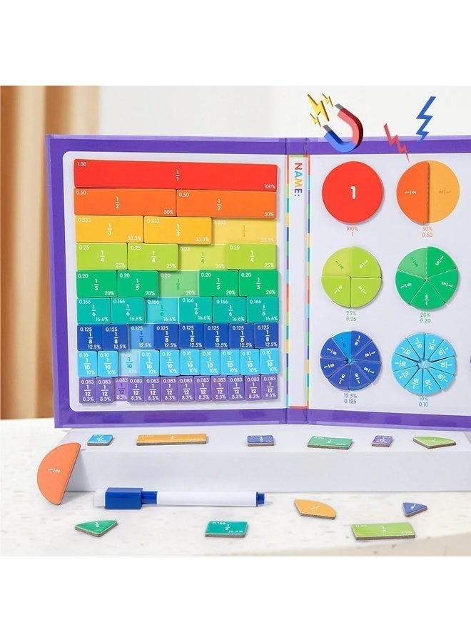 Twisoo  Math Manipulatives Fraction Tiles & Circles for Kids | Educational Mathematics Learning Set | Preschool & Early Grade Math Toy for Children Ages 4–7 - Image 5