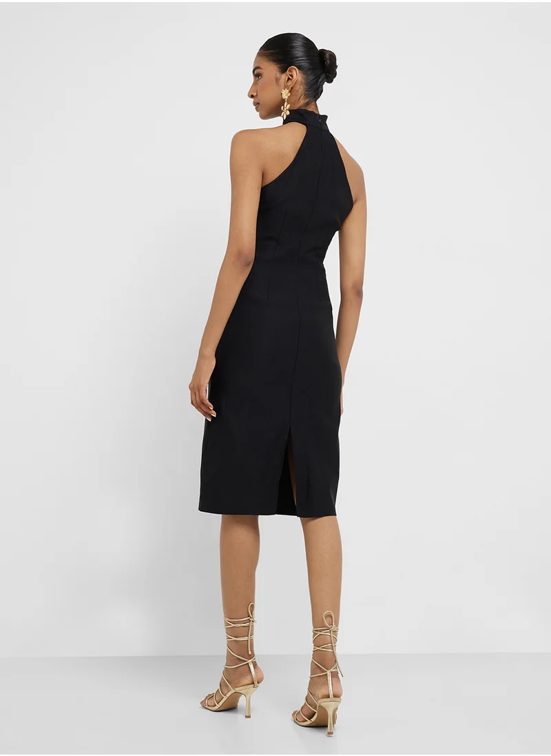 Ginger Halter Neck Midi Dress
