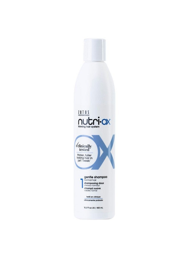 NUTRI-OX Gentle Shampoo Normal for Thinning Hair | Thicker, Fuller-Looking Hair | Clinically & Dermatologically Tested | Peppermint | Color-Safe | 15.2 Fl Oz - Image 1