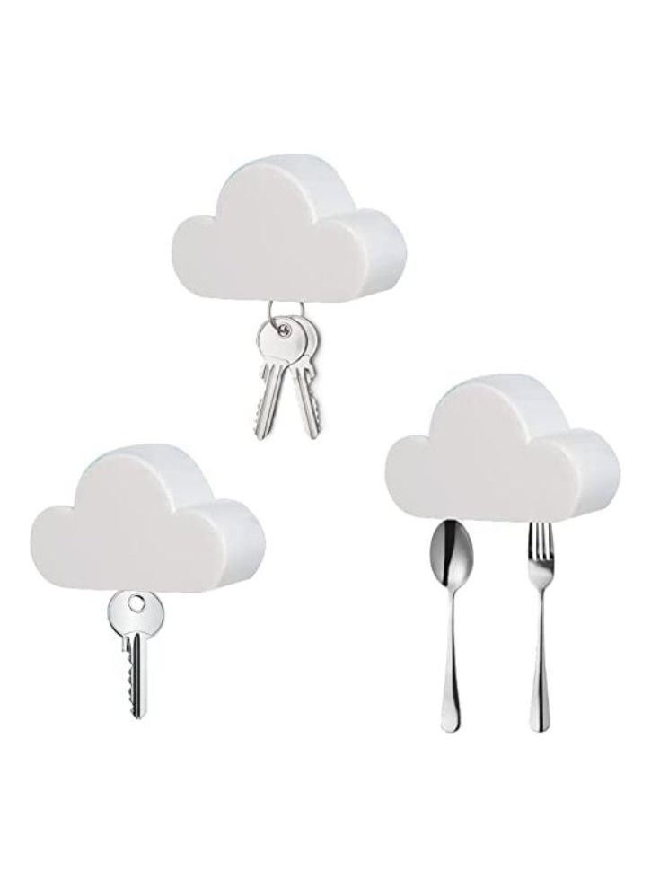 3 Pcs Cloud Magnetic Key Holder for Wall