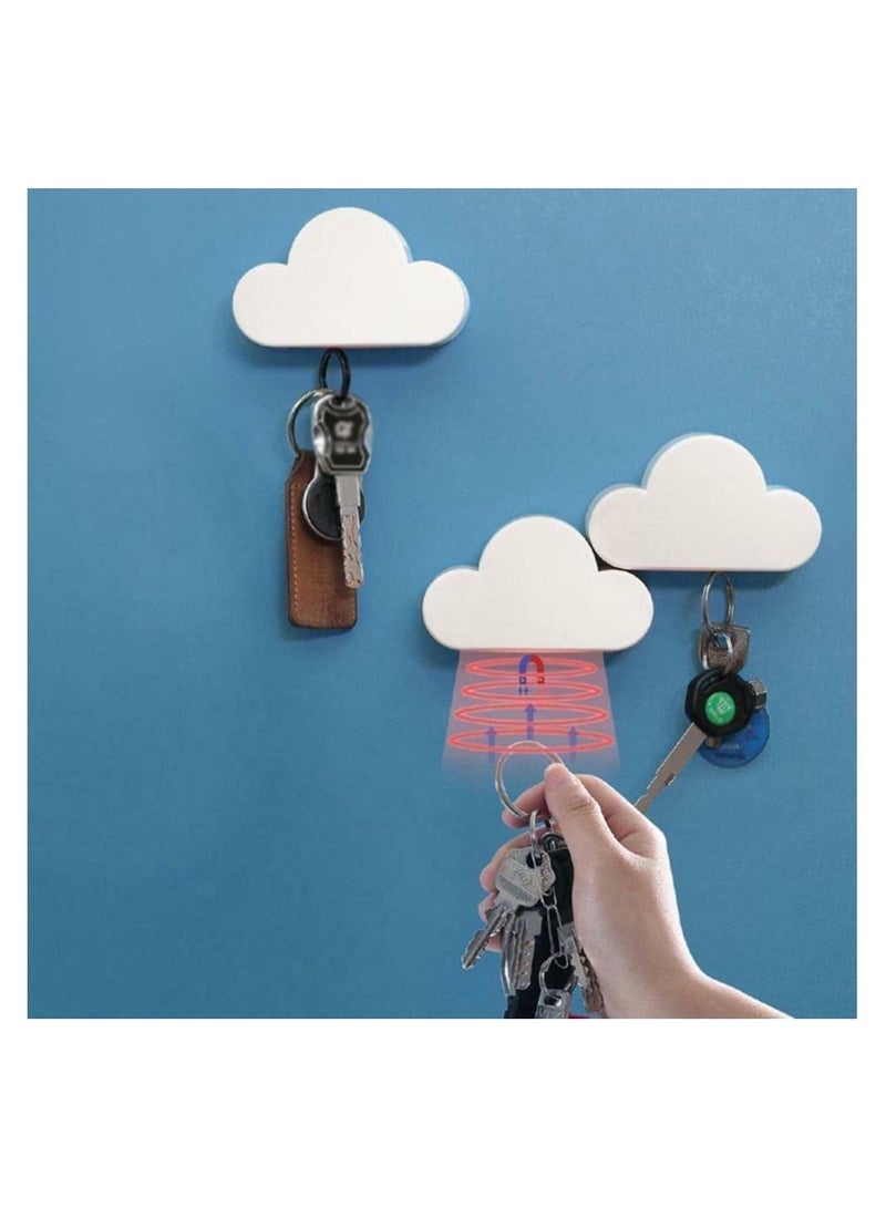 3 Pcs Cloud Magnetic Key Holder for Wall