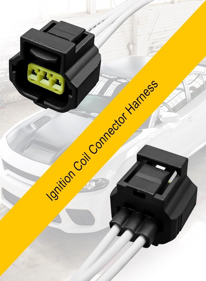 QLZOZB 8 Pcs Ignition Coil Connector Harness with Terminal Fit for Chrysler Dodge Challenger Durango Magnum 1500 2500 3500 Jeep Grand Cherokee Liberty Wrangler V6 V8 L4 L6 2.4L 2.5L 3.7L 4.0L 4.7L 5.7L 6.4L - Image 2