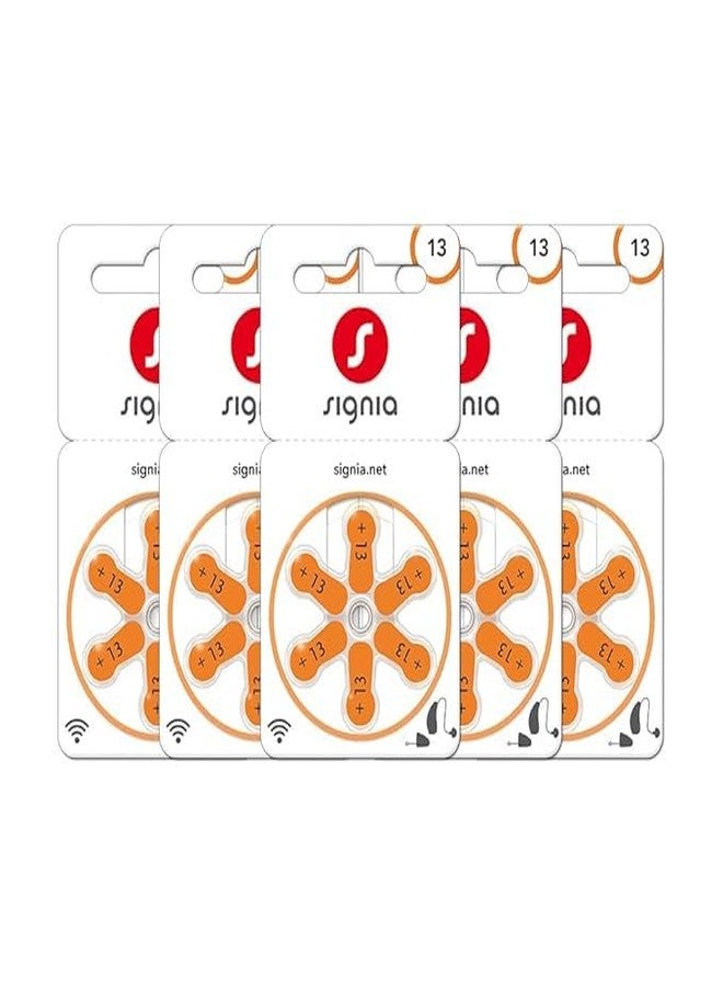Signia Hearing Aid Batteries (Size 13 Pack of 30 Batteries)- 5 Strips - Image 1