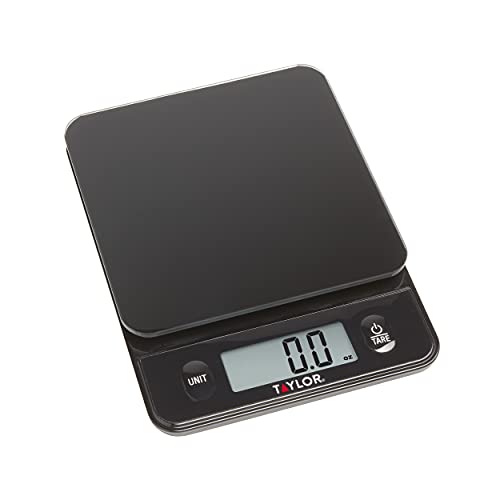 Taylor Glass Top Food Scale with Touch Controls, 11 lb Capacity, Sleek Black Design for Precision Food Measurement in Grams and Ounces - Image 5