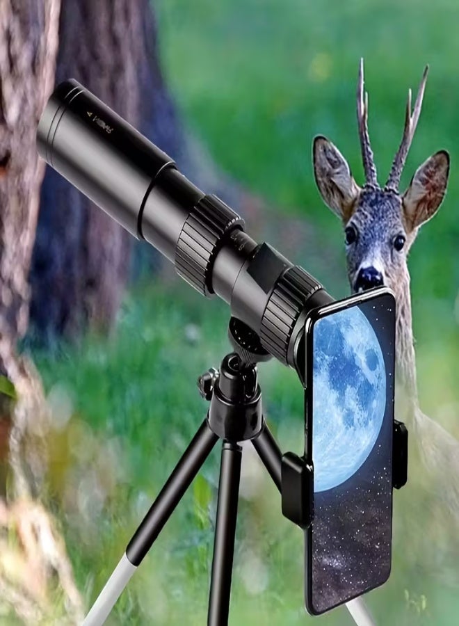 3-in-1 Telescope Kit – 10-30×40 High-Power Telescope with Tripod & Mobile Phone Stand, 25mm Objective Lens, Manual Focus, Durable ABS, Portable for Bird Watching, Stargazing, Camping & Outdoor Observation - Image 3