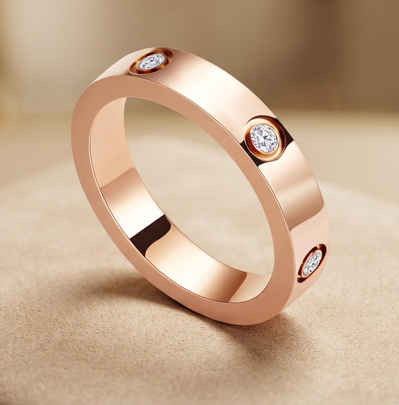 PAVOI 18K White Gold Plated Cubic Zirconia Promise Ring for Women – Stainless Steel Love Friendship Wedding Band Gift - Size 9 - Image 3