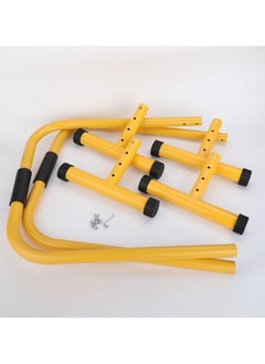 Generic Heavy Duty Multi-Function Dip Stand Home Gym Heavy Duty Parallettes Exercise Bars Yellow  - Image 5