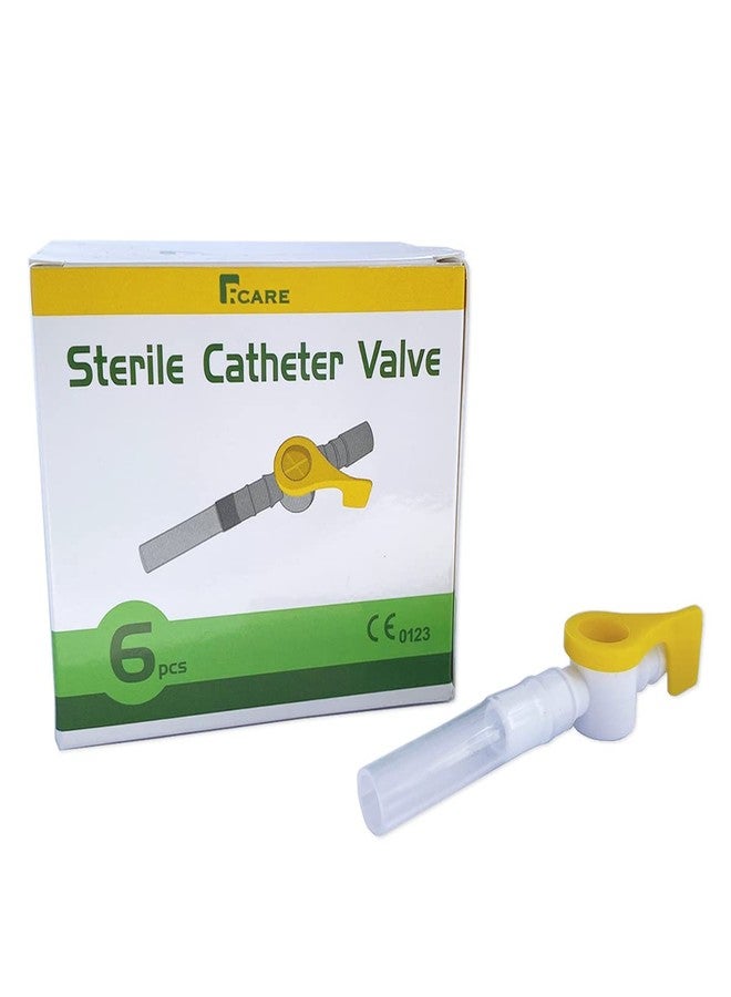 RCARE Catheter Valves (Pack of 6), Urine Drainage Bag Valve, Alternative to Leg Bags and Night Bags, Sterile - Image 1