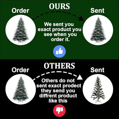 fizzytech 6 Feet Premium PE & PVC Pine Artificial Christmas Tree with 1067 Tips, Snow-Flocked, Red Berries & Pinecones Easy Assembly Metal Stand Christmas Decoration for Home (Snow Flake Tree 6ft) - Image 5