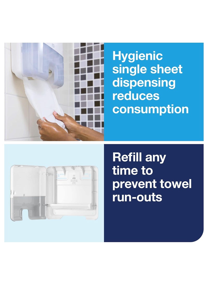 Tork - Tork Xpress Mini Multifold Hand Towel Dispenser White H2 OneataTime Dispensing Elevation Range 553120 - Image 1