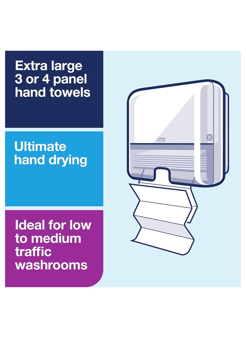 Tork - Tork Xpress Mini Multifold Hand Towel Dispenser White H2 OneataTime Dispensing Elevation Range 553120 - Image 1