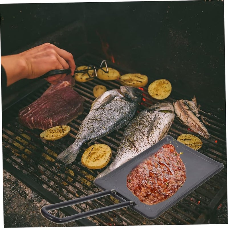 أونومور ميني مجموعة مقلاة شواء غير لاصقة مدمجة لمخيمات شواء اللحم توزيع حراري متساوي - Image 5