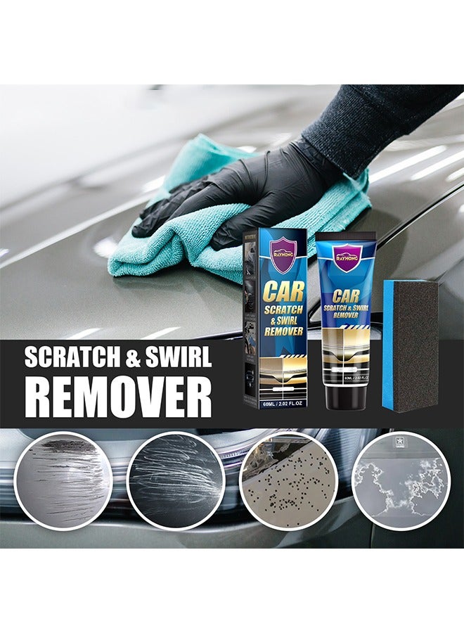 Car Scratch And Swirl Remover With Sponge, Car Scratch Repair Polish Remover For Deep Scratches, 60ML - Image 3