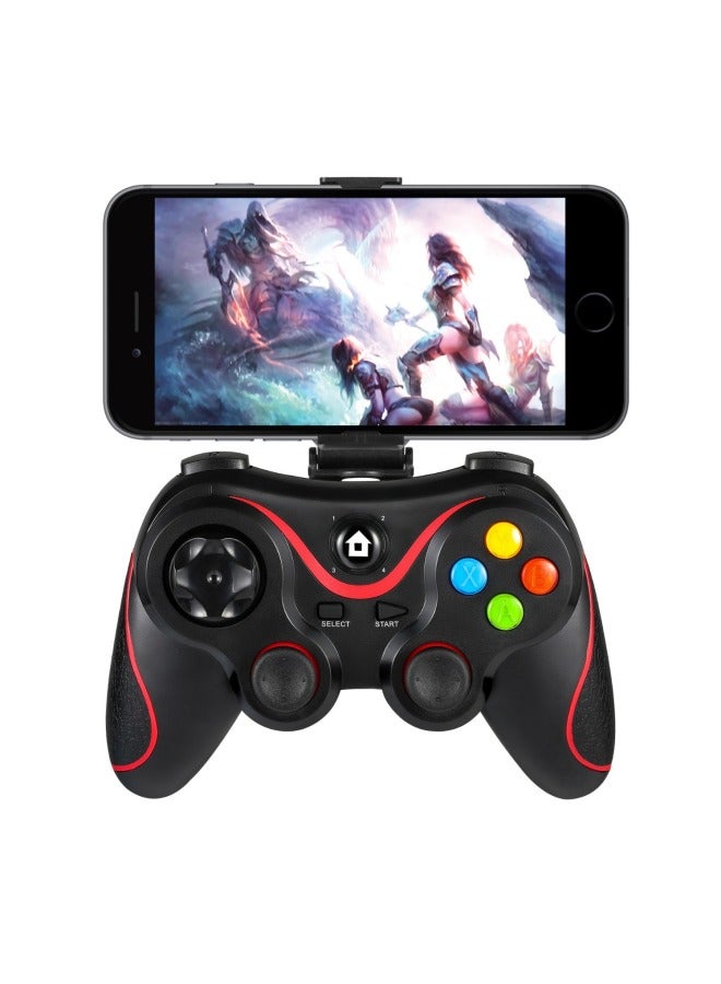 V8 All-in-one Wireless Bluetooth Gamepad Support PC Android Computer Switch Manufacturers-Product Color:V8 Black And Blue Belt Packing Bracket