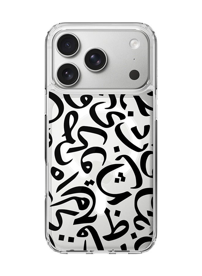 Stylizedd Classic Clear MagSafe Case for iPhone 17 Pro , Hybrid Soft Case Flexible Edges Anti Drop TPU PC Gel Thin Transparent Cover [ Designed for iPhone 17 Pro ] - Arabian Pearls