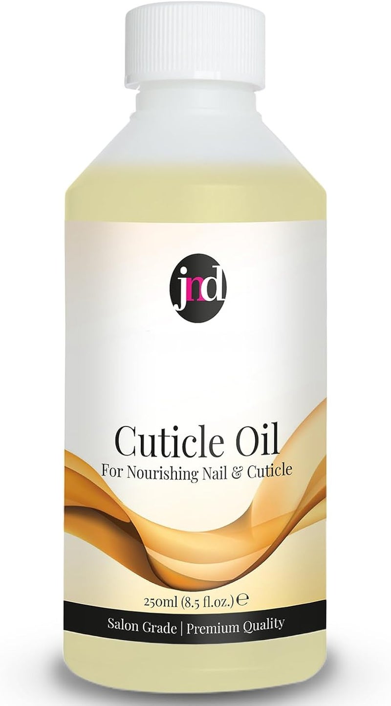 JND Cuticle Oil with Jojoba Nail Cuticle Conditioner for Dry Cracked Skin Strengthens Hydrates Revitalizes Manicure Treatment for Healthy Nails 250 ml