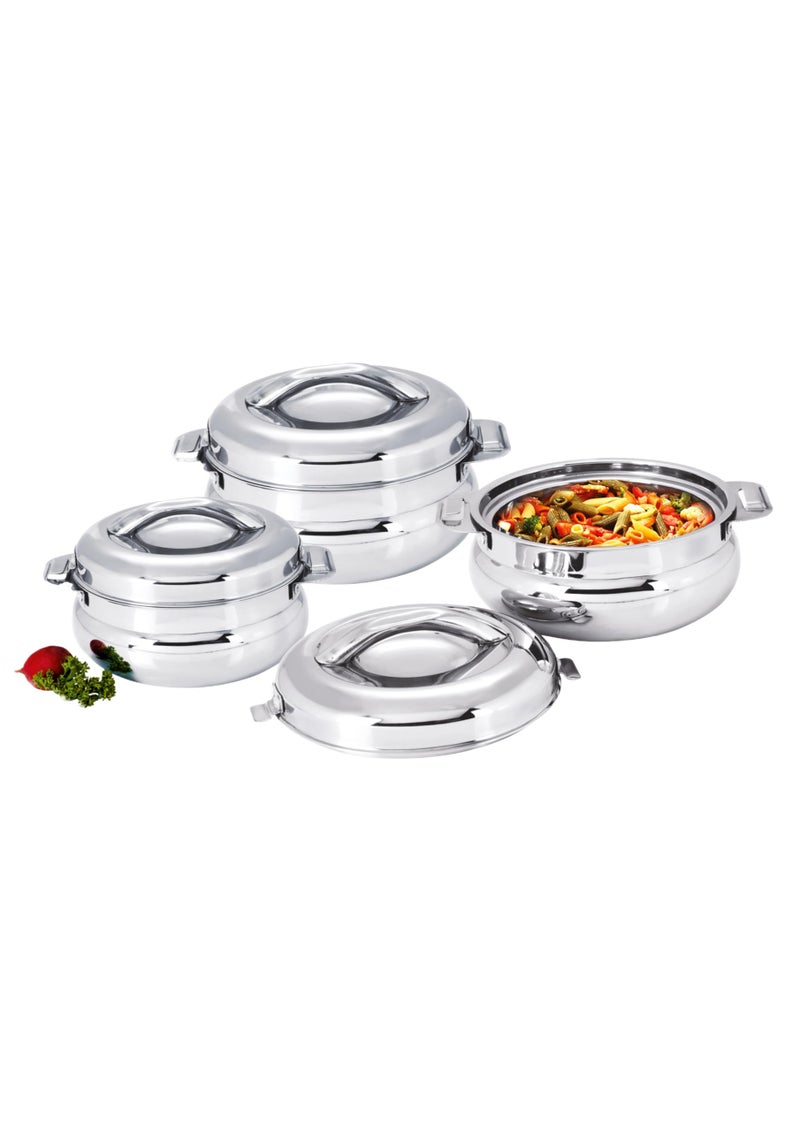 Freshia Insulated Stainless Steel Casseroles Gift Set | Hyundai Treat Set of 3 | 800, 1500 & 2500 (660, 1150 & 2000 ml) | Double Wall Insulated Hotpot