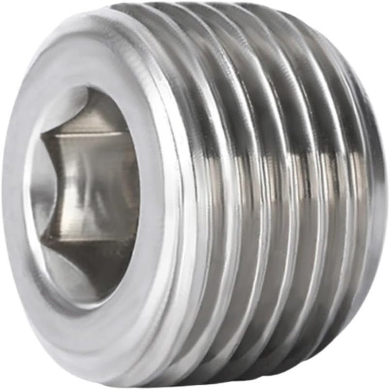 BSPT 1 8 Inch 304 Stainless Steel Hollow Pipe Plug Fitting Male Thread 6000psi - Image 1