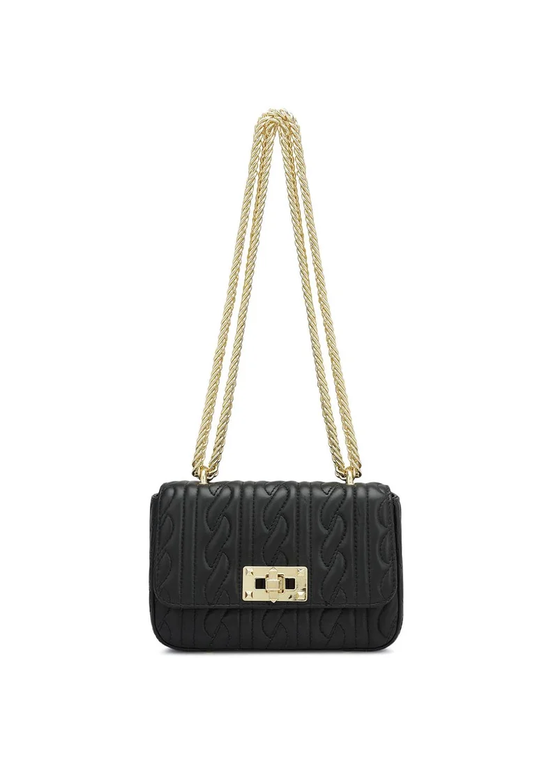 Genuine Leather Black Sling Bag