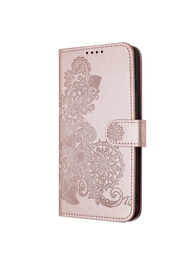 Zaboon Case For iPhone 13 Datura Flower Embossed Flip Leather Phone Case - Image 2