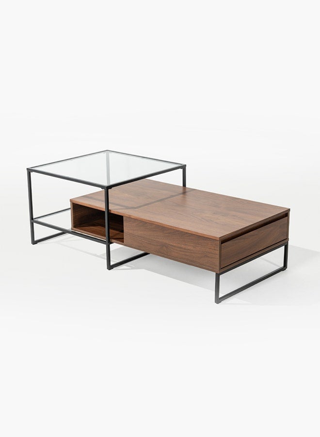2XL Home Blanks Coffee Tble 162X63.6X45cm Walnut/Black  - Image 2