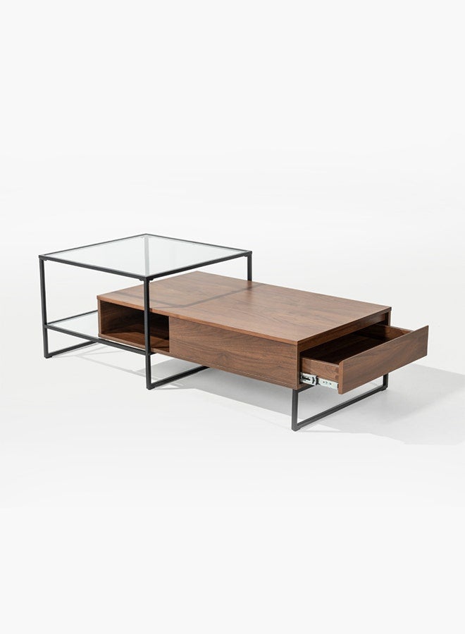 2XL Home Blanks Coffee Tble 162X63.6X45cm Walnut/Black  - Image 3