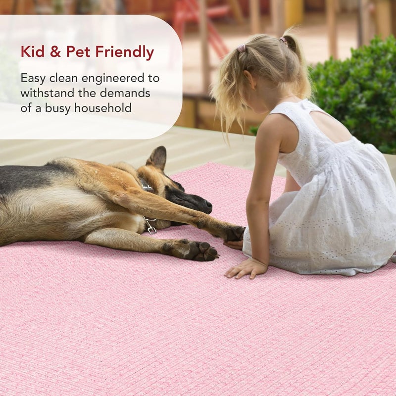 nuLOOM 2' x 8' Solid Hand Braided Indoor/Outdoor Area Rug, Pet-Friendly, High Traffic, Weather Resistant, for Patio, Balcony, Bedroom, Living, Dining Room, Wynn Pink - Image 5