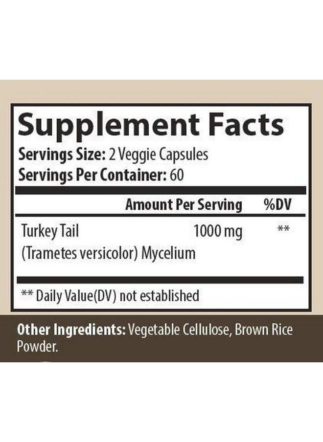 Parker Naturals - Premium Organic Turkey Tail Mushroom Capsules Supports Immune System Health. Nature - Image 1