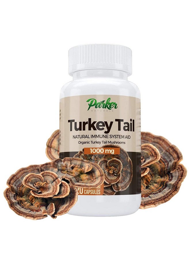 Parker Naturals - Premium Organic Turkey Tail Mushroom Capsules Supports Immune System Health. Nature - Image 1