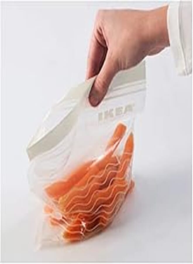 Ikea Ikea Freezer Safe and Reusable Sandwich Food Bags (50, 25 x 2.5L, 25 x 1.2L) 