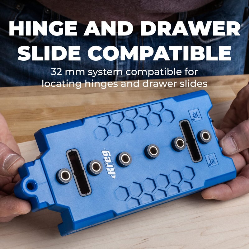 Kreg KMA3225 Shelf-Pin Jig 1/4" (6 mm) - Shelf Pin Drilling Jig - Create Perfect Holes for Wobble-Free Shelves - Drill Guide for Straight Holes - Image 4