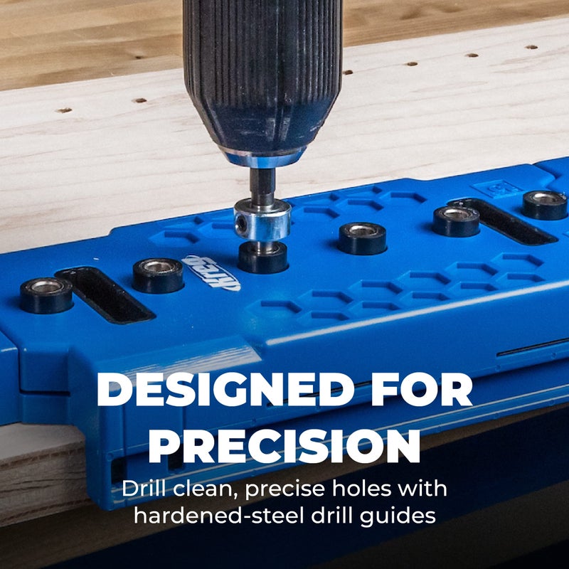 Kreg KMA3225 Shelf-Pin Jig 1/4" (6 mm) - Shelf Pin Drilling Jig - Create Perfect Holes for Wobble-Free Shelves - Drill Guide for Straight Holes - Image 3