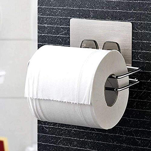 Gopendra Stainless Steel Self Adhesive Toilet Paper Holder Tissue Paper Roll Holder Bathroom Rack for Kitchen Towel Holder (AV141 Toilet Paper Holder) - Image 2