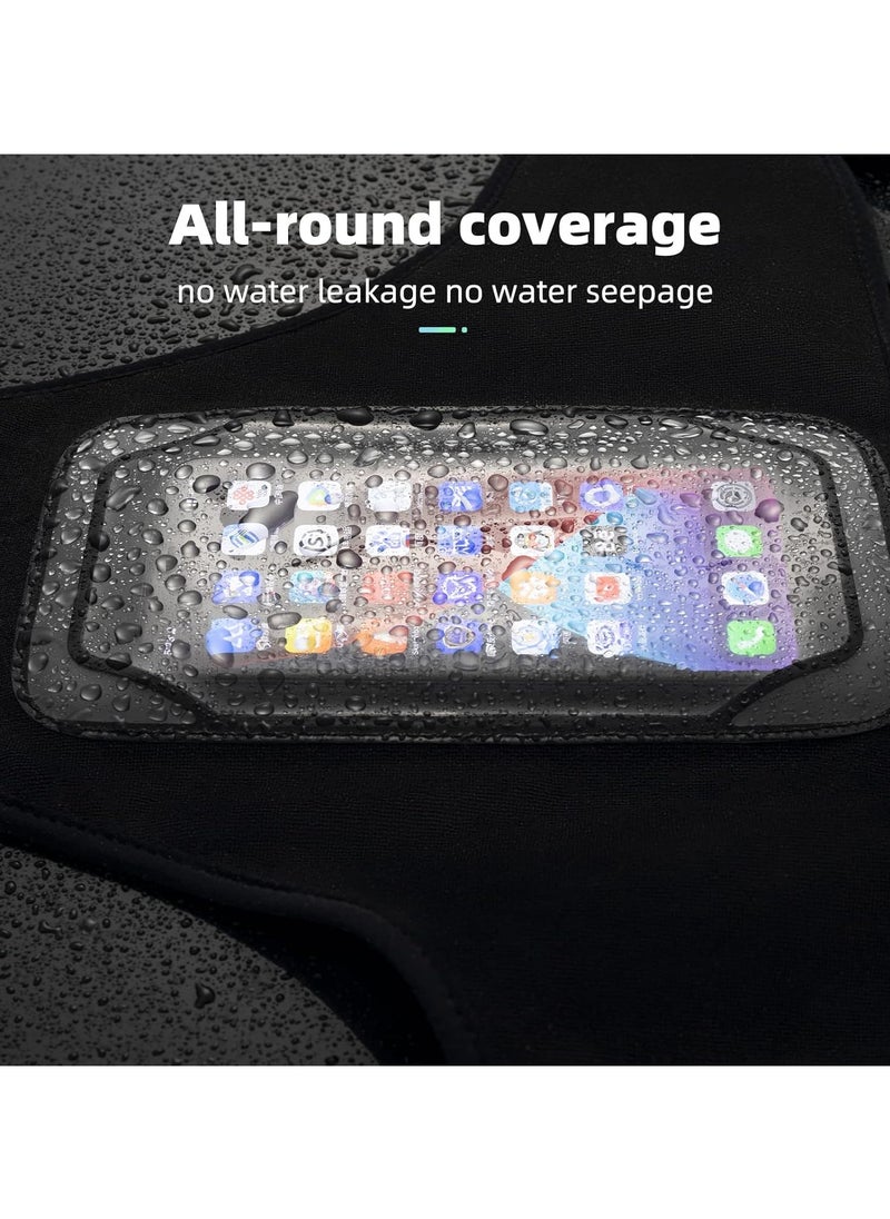 SYOSI - Bicycle Trainer Sweat Net Bike Frame Guard Absorbs Sweat Absorbs Prevent Bicycle from Corrosion Bicycle Trainer Roller Sweat Absorb Guard Strap Net Cover with Phone Pouch TPU Touch Screen - Image 1