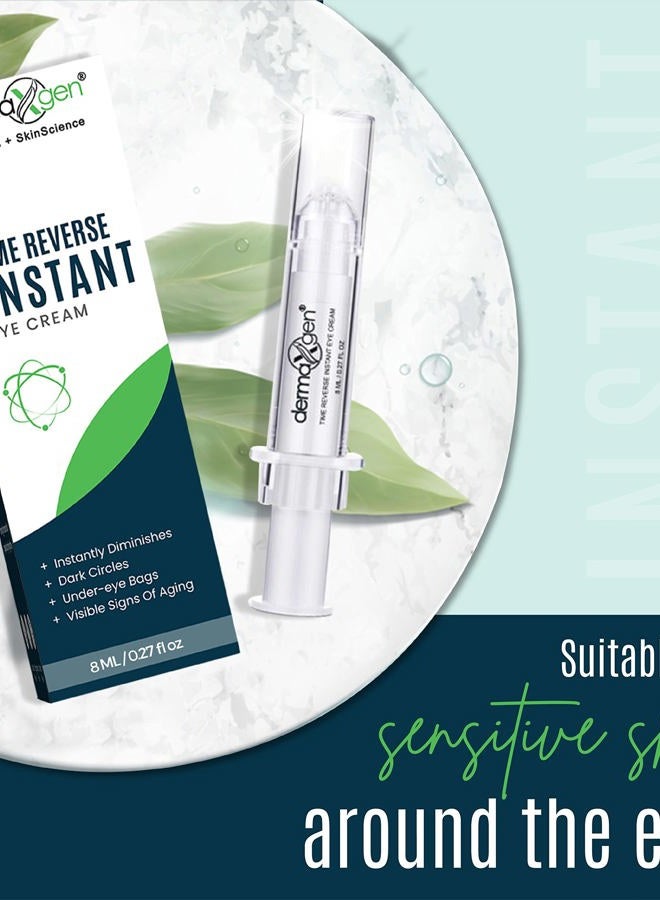 dermaxgen Puffy Eye Treatment Time Reverse Instant Anti-aging Eye Cream New Advanced Formula - Visibly Reduce Under-eye Bags, Wrinkles, Dark Circles, Fine Lines & Crow's Feet Instantly - 8ml - Image 4