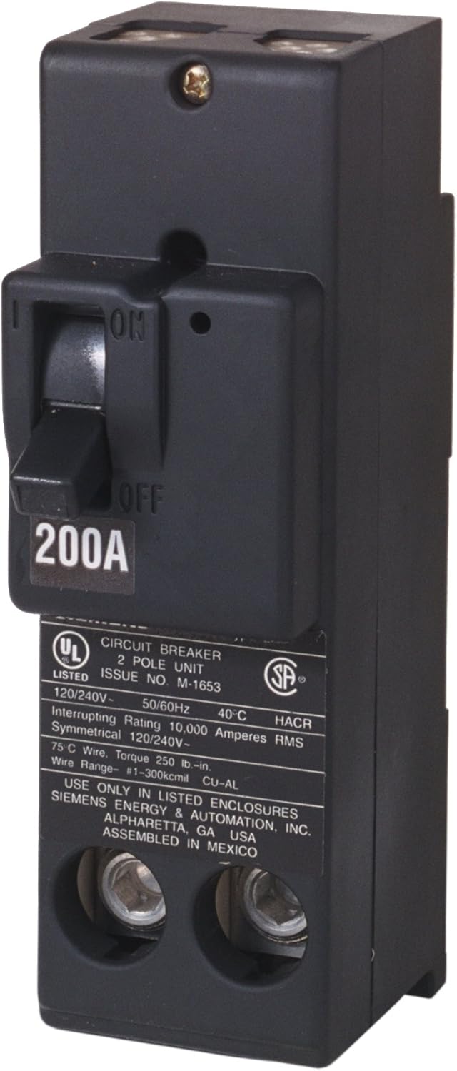 SIEMENS Siemens QN2200 200Amp 4 Pole 240Volt Circuit Breaker  Black  - Image 1