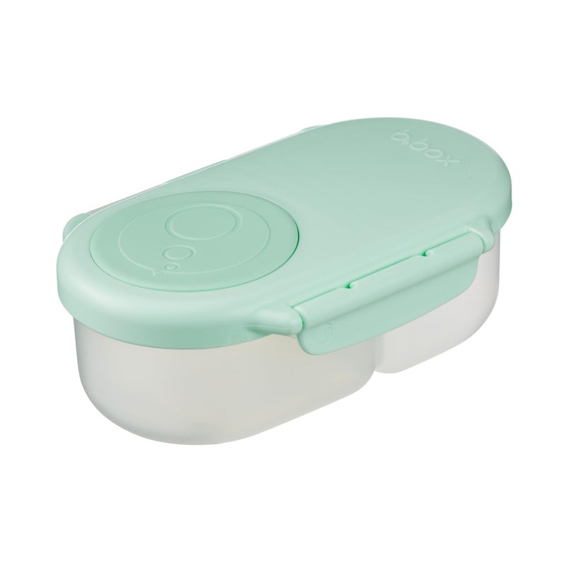 b.box Snack Box Reusable Snack Containers with Lids 2 compartments, Bento Box for kids and toddlers, Leakproof Lunch Box, BPA free and Dishwasher Safe Snack Container (Spearmint, 1 3/4 Cup) - Image 5