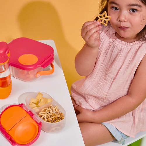 b.box Snack Box Reusable Snack Containers with Lids 2 compartments, Bento Box for kids and toddlers, Leakproof Lunch Box, BPA free and Dishwasher Safe Snack Container (Spearmint, 1 3/4 Cup) - Image 2