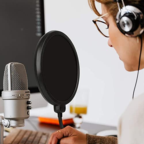 TECHBLAZE Professional Recording Microphone Stand with Pop Filter Best Bm800 Mic Stand For Condenser Mic Boom Suspension Scissor Arm Gaming Mic Stand with Pop Filter Studio Microphone Stand - Image 5